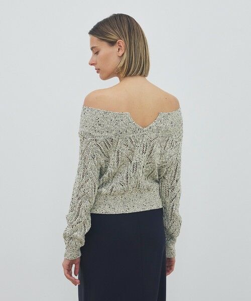 TOMORROWLAND / トゥモローランド ニット・セーター | コットンスパンコールムリネ キーネックプルオーバー | 詳細9