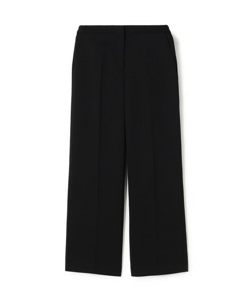 TOMORROWLAND / トゥモローランド スラックス・ドレスパンツ | ポリエステルウールバラシャ セミワイドパンツ(19 ブラック)
