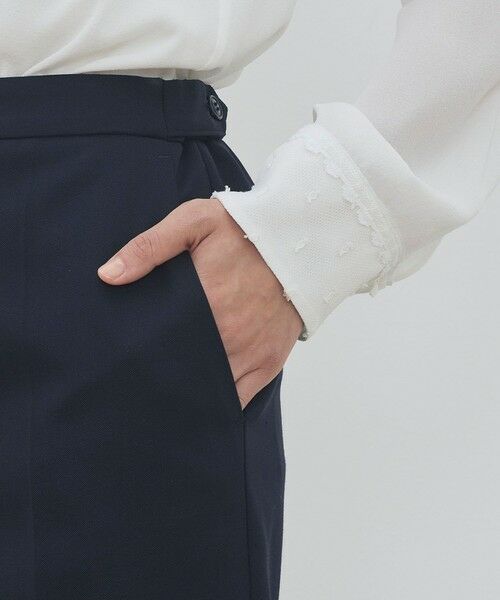 TOMORROWLAND / トゥモローランド スラックス・ドレスパンツ | ポリエステルウールバラシャ セミワイドパンツ | 詳細8