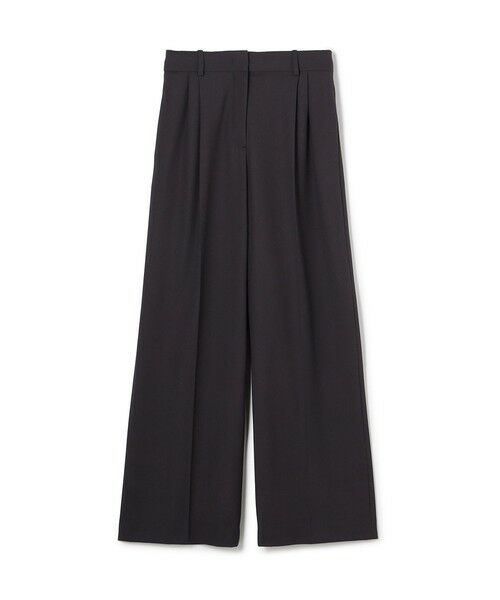 TOMORROWLAND / トゥモローランド スラックス・ドレスパンツ | 【WEB先行予約】ハイツイストギャバジン 2タックワイドパンツ（17 チャコールグレー）