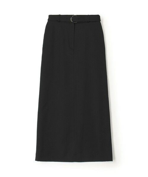 TOMORROWLAND / トゥモローランド ロング・マキシ丈スカート | ウールドスキン ベルデッドストレートスカート（19 ブラック）