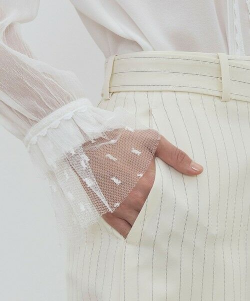 TOMORROWLAND / トゥモローランド ロング・マキシ丈スカート | ウールドスキン ベルデッドストレートスカート | 詳細7