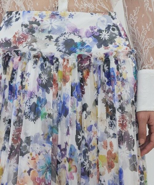 TOMORROWLAND / トゥモローランド ロング・マキシ丈スカート | ブルームスケーププリント ギャザーマキシスカート | 詳細5