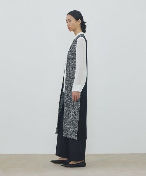 TOMORROWLAND / トゥモローランド ベスト | ツートーンジャカード Vネックロングジレ | 詳細3