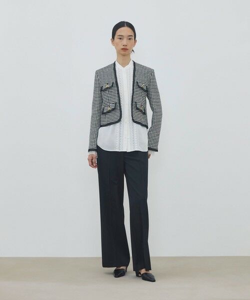 TOMORROWLAND / トゥモローランド ノーカラージャケット | テープヤーンツイード ノーカラーコンパクトジャケット | 詳細1