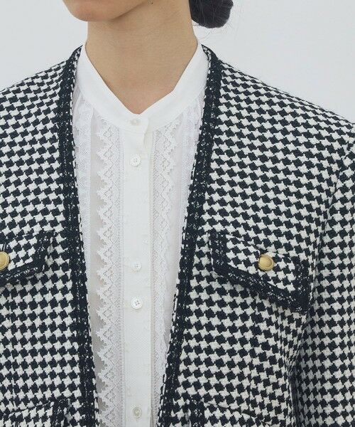 TOMORROWLAND / トゥモローランド ノーカラージャケット | テープヤーンツイード ノーカラーコンパクトジャケット | 詳細6