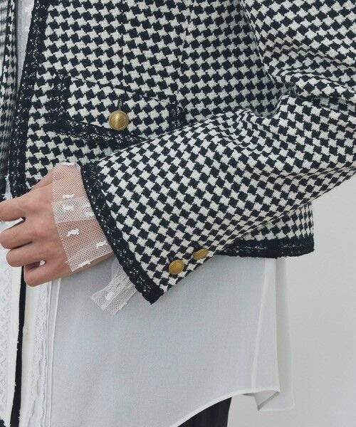 TOMORROWLAND / トゥモローランド ノーカラージャケット | テープヤーンツイード ノーカラーコンパクトジャケット | 詳細7