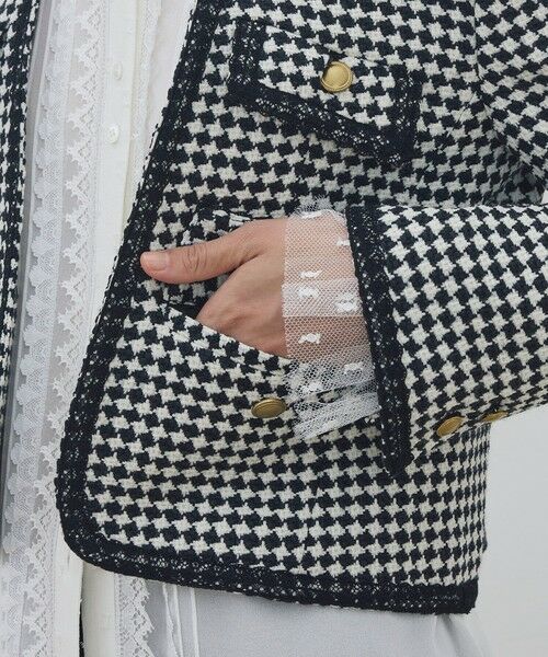 TOMORROWLAND / トゥモローランド ノーカラージャケット | テープヤーンツイード ノーカラーコンパクトジャケット | 詳細8