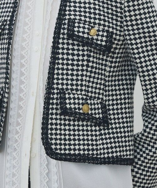 TOMORROWLAND / トゥモローランド ノーカラージャケット | テープヤーンツイード ノーカラーコンパクトジャケット | 詳細9