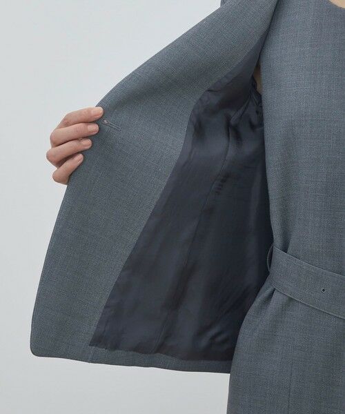 TOMORROWLAND / トゥモローランド ノーカラージャケット | ポリエステルウールバラシャ Vカラージャケット | 詳細5
