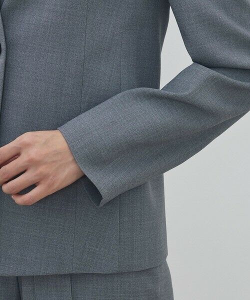 TOMORROWLAND / トゥモローランド ノーカラージャケット | ポリエステルウールバラシャ Vカラージャケット | 詳細7