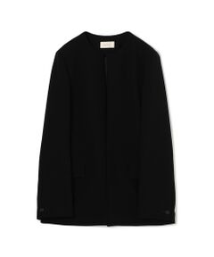 TOMORROWLAND / トゥモローランド ノーカラージャケット | ライトダブルクロス ノーカラージャケット