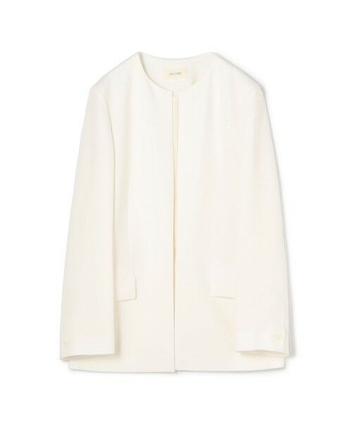 TOMORROWLAND / トゥモローランド ノーカラージャケット | ライトダブルクロス ノーカラージャケット(11 ホワイト)