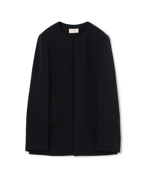 TOMORROWLAND / トゥモローランド ノーカラージャケット | ライトダブルクロス ノーカラージャケット(69 ネイビー)