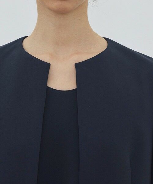 TOMORROWLAND / トゥモローランド ノーカラージャケット | ライトダブルクロス ノーカラージャケット | 詳細6