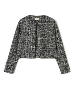 TOMORROWLAND / トゥモローランド ノーカラージャケット | ツートーンジャカード ノーカラージャケット