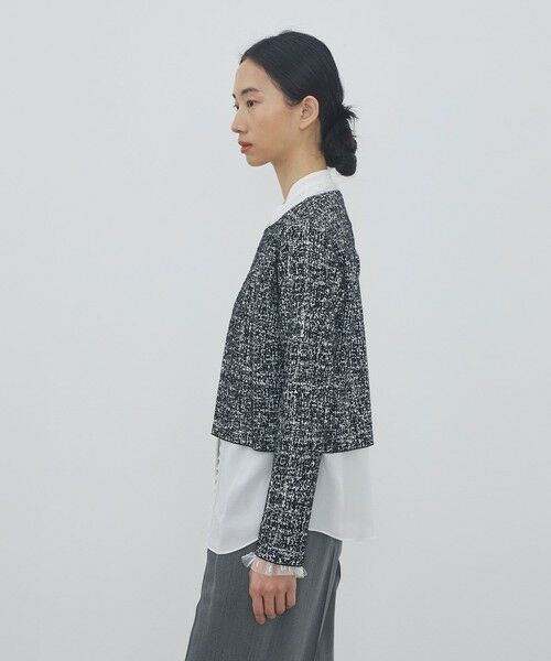 TOMORROWLAND / トゥモローランド ノーカラージャケット | ツートーンジャカード ノーカラージャケット | 詳細3