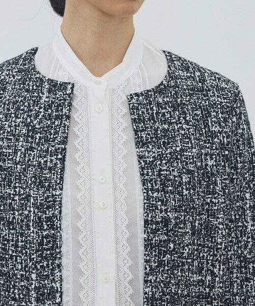 TOMORROWLAND / トゥモローランド ノーカラージャケット | ツートーンジャカード ノーカラージャケット | 詳細6