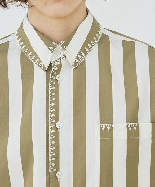 TOMORROWLAND / トゥモローランド シャツ・ブラウス | パラソルストライプ シェルシルエットシャツ | 詳細5