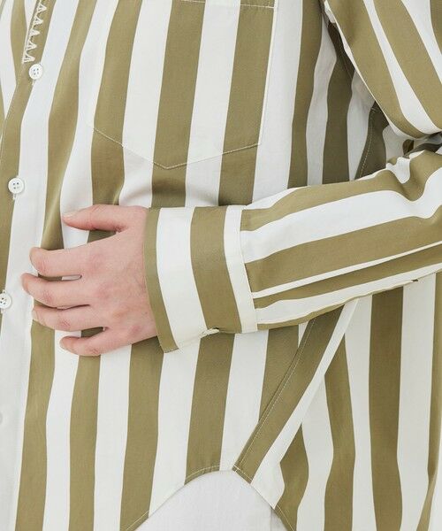 TOMORROWLAND / トゥモローランド シャツ・ブラウス | パラソルストライプ シェルシルエットシャツ | 詳細6