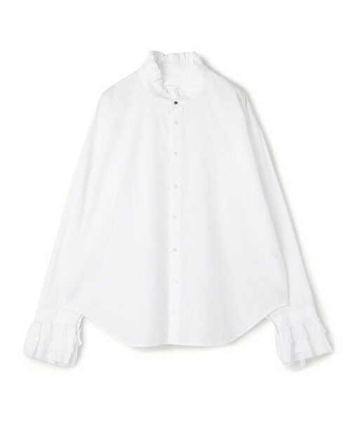 TOMORROWLAND / トゥモローランド シャツ・ブラウス | コットン フリルシャツ（11 ホワイト）