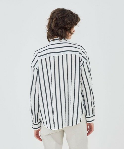 TOMORROWLAND / トゥモローランド シャツ・ブラウス | 【WEB先行予約】ソフトストライプ スタンドカラーシャツ | 詳細4