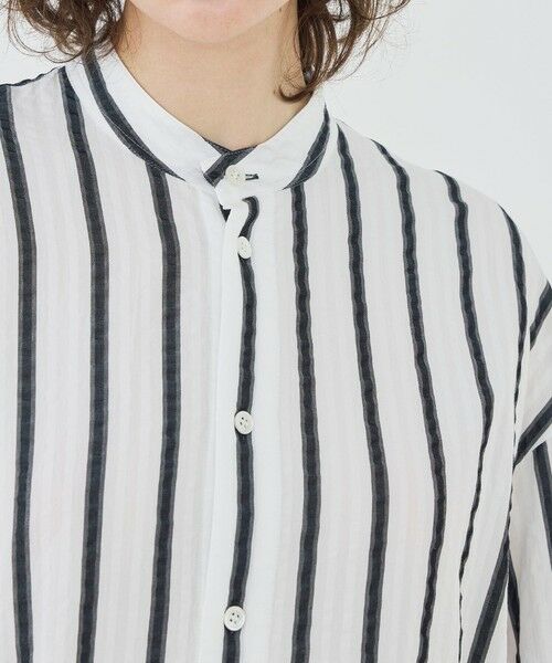 TOMORROWLAND / トゥモローランド シャツ・ブラウス | 【WEB先行予約】ソフトストライプ スタンドカラーシャツ | 詳細5