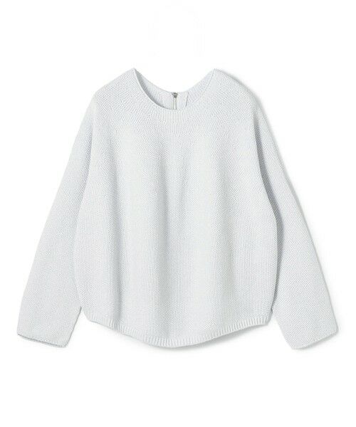 TOMORROWLAND / トゥモローランド ニット・セーター | コットンカノコ バックジッププルオーバー（13 ライトグレー）