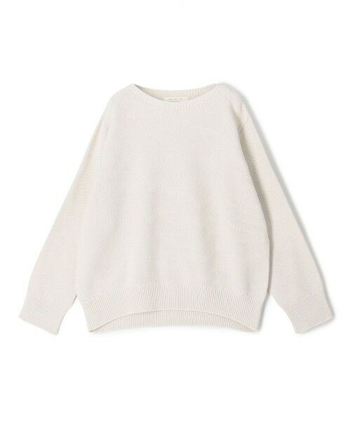 TOMORROWLAND / トゥモローランド ニット・セーター | コットンカノコ ボートネックプルオーバー（41 ライトベージュ）