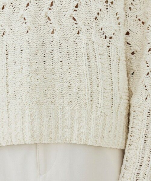 TOMORROWLAND / トゥモローランド ニット・セーター | コットンウールアラン オープンカラープルオーバー | 詳細7
