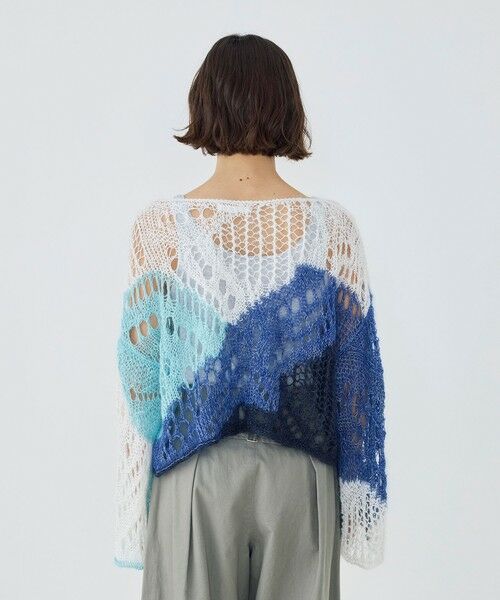 TOMORROWLAND / トゥモローランド ニット・セーター | リネンパッチワーク ボートネックプルオーバー | 詳細4