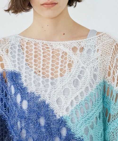 TOMORROWLAND / トゥモローランド ニット・セーター | リネンパッチワーク ボートネックプルオーバー | 詳細5