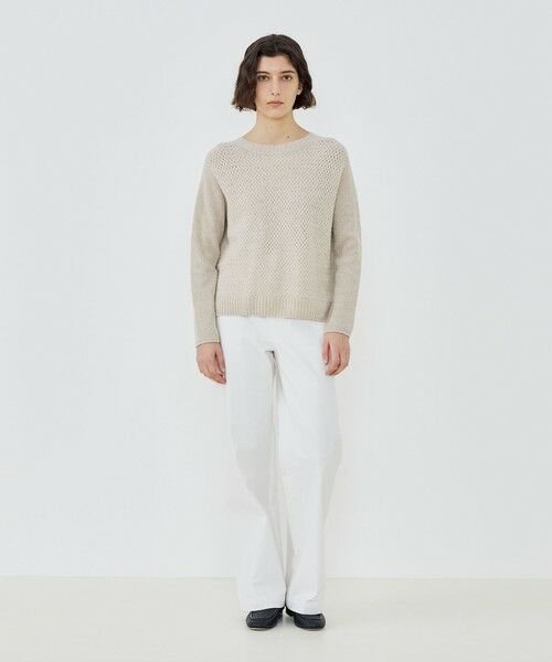 TOMORROWLAND / トゥモローランド ニット・セーター | リネンウールバスケット クルーネックプルオーバー | 詳細1