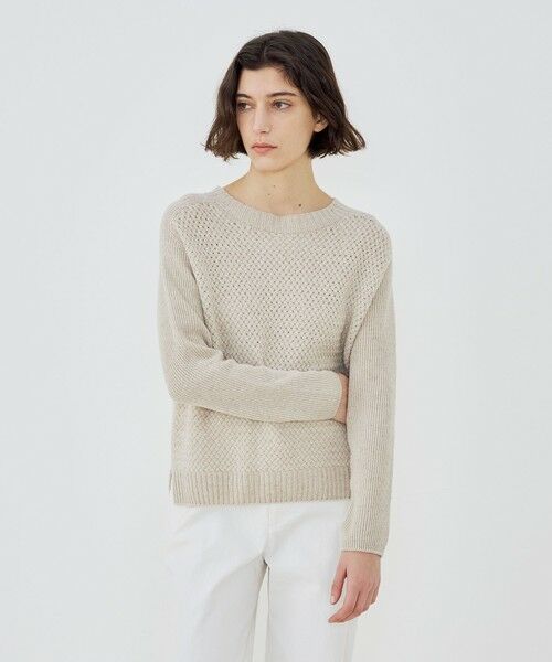 TOMORROWLAND / トゥモローランド ニット・セーター | リネンウールバスケット クルーネックプルオーバー | 詳細2