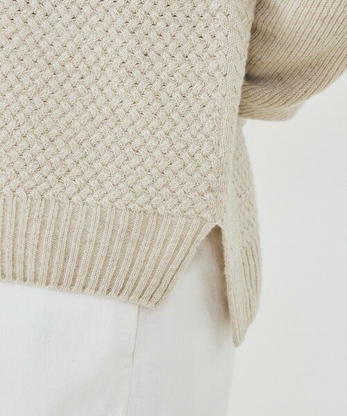 TOMORROWLAND / トゥモローランド ニット・セーター | リネンウールバスケット クルーネックプルオーバー | 詳細7