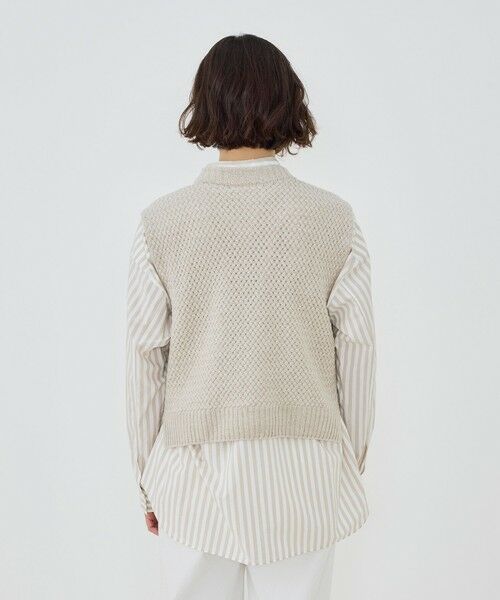 TOMORROWLAND / トゥモローランド ベスト | リネンウールバスケット クルーネックベスト | 詳細4