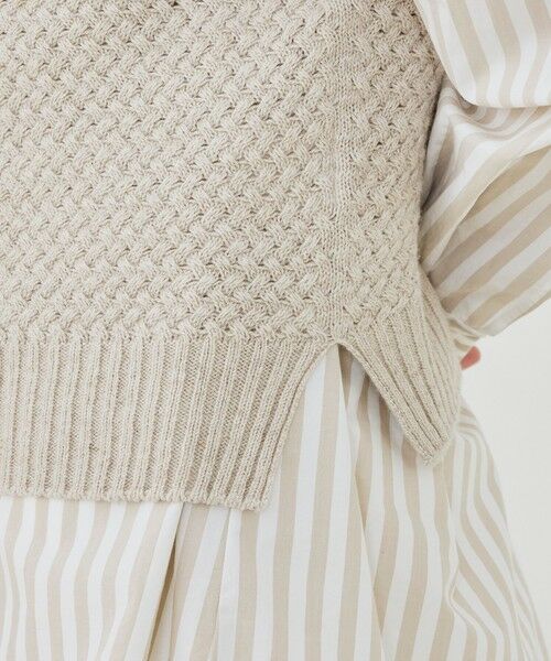 TOMORROWLAND / トゥモローランド ベスト | リネンウールバスケット クルーネックベスト | 詳細7