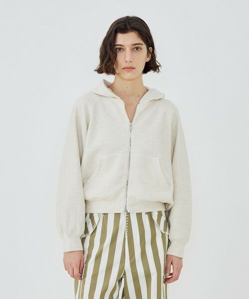 TOMORROWLAND / トゥモローランド パーカー | コットンナイロンスエットニット ジップアップパーカ | 詳細2