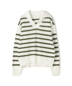 TOMORROWLAND / トゥモローランド ニット・セーター | 【WEB先行予約】プレーンコットン オープンカラープルオーバー