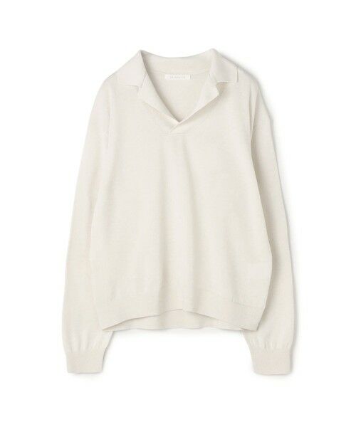 TOMORROWLAND / トゥモローランド ニット・セーター | 【WEB先行予約】プレーンコットン オープンカラープルオーバー（13 ライトグレー）