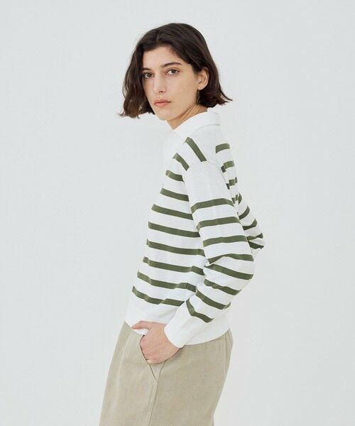 TOMORROWLAND / トゥモローランド ニット・セーター | 【WEB先行予約】プレーンコットン オープンカラープルオーバー | 詳細3