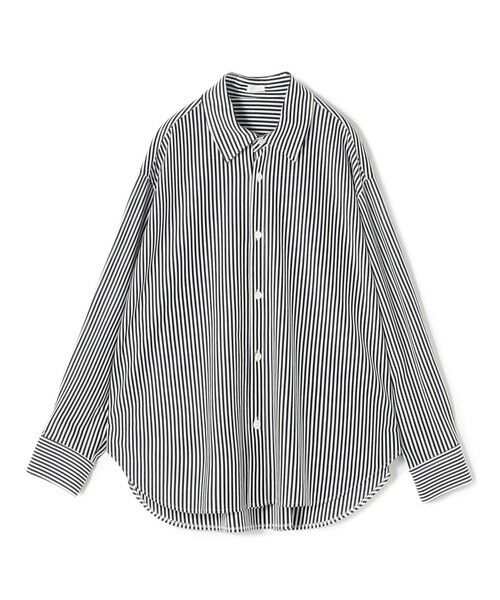 TOMORROWLAND / トゥモローランド シャツ・ブラウス | 【WEB先行予約】シルキーコットン ショートレングスシャツ（64 ネイビー系）