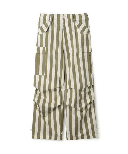 TOMORROWLAND / トゥモローランド カーゴパンツ | パラソルストライプ フィールドパンツ（54 グリーン系）