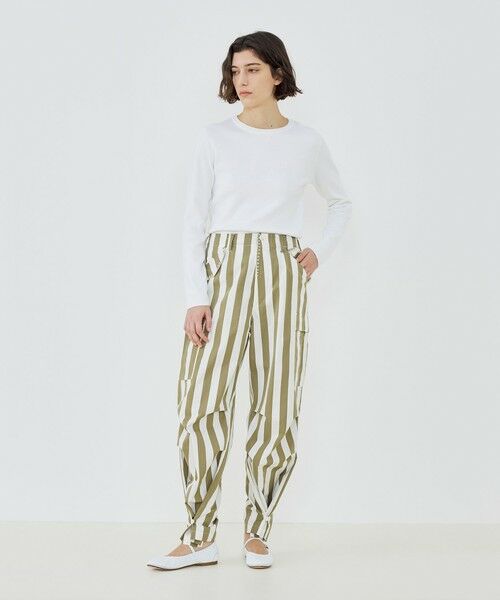 TOMORROWLAND / トゥモローランド カーゴパンツ | パラソルストライプ フィールドパンツ | 詳細1