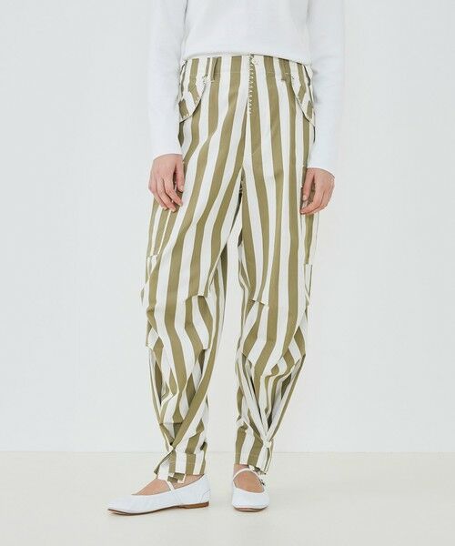 TOMORROWLAND / トゥモローランド カーゴパンツ | パラソルストライプ フィールドパンツ | 詳細2