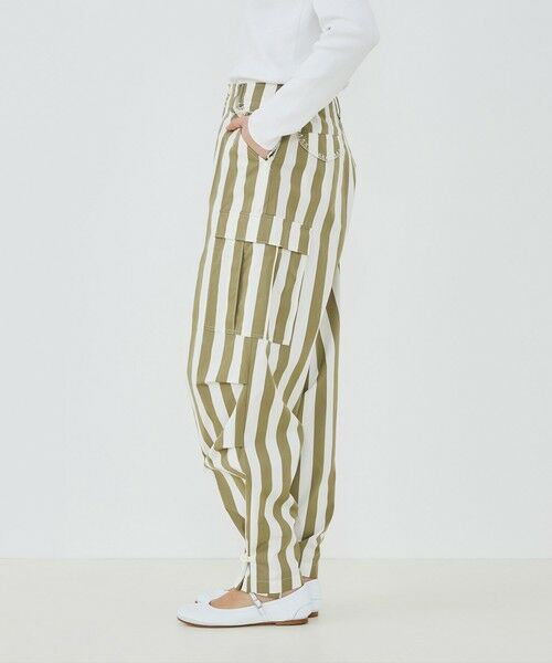 TOMORROWLAND / トゥモローランド カーゴパンツ | パラソルストライプ フィールドパンツ | 詳細3