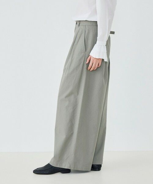 TOMORROWLAND / トゥモローランド その他パンツ | ノンマーセライズドコットン タックワイドパンツ | 詳細5