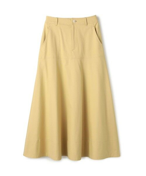 TOMORROWLAND / トゥモローランド ロング・マキシ丈スカート | ノンマーセライズドコットン フレアスカート（21 ライトイエロー）