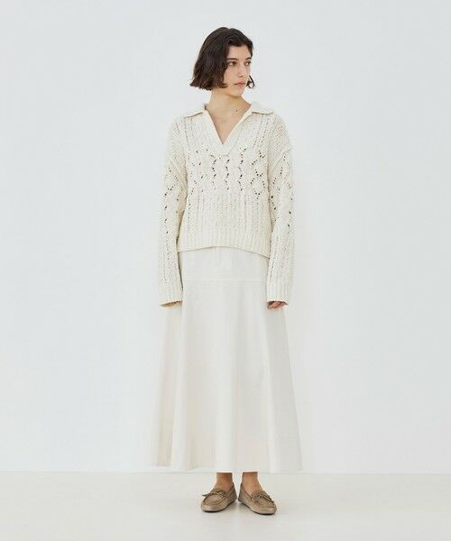 TOMORROWLAND / トゥモローランド ロング・マキシ丈スカート | ノンマーセライズドコットン フレアスカート | 詳細1