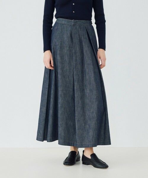 TOMORROWLAND / トゥモローランド ロング・マキシ丈スカート | 【WEB先行予約】ステイブルーデニム タックドレープスカート | 詳細2